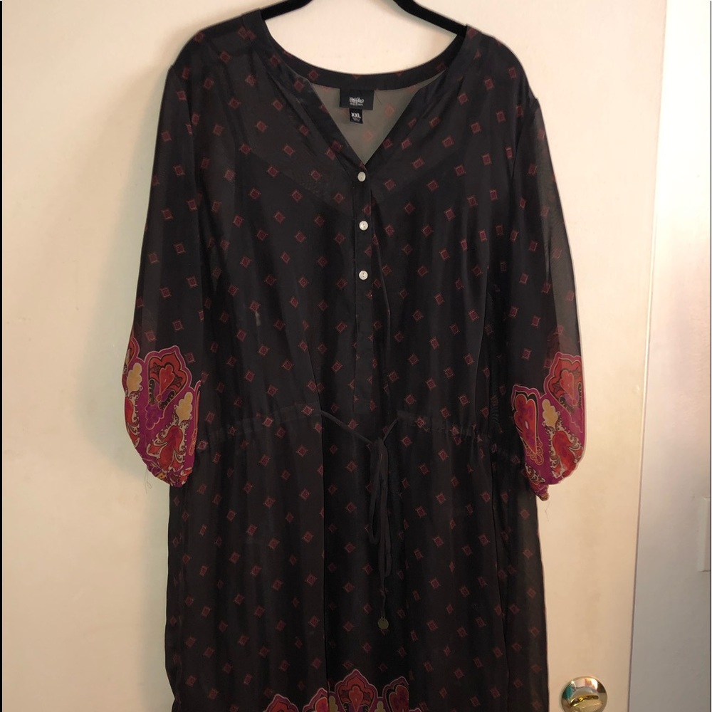 Mossimo dark brown and red dress